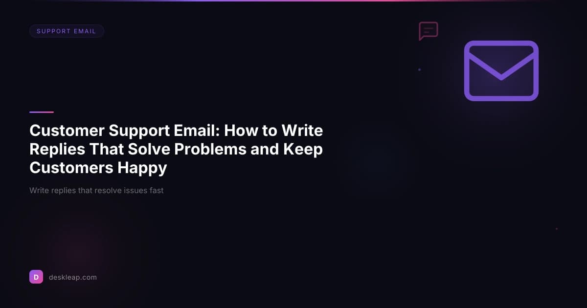 Customer Support Email: How to Write Replies That Solve Problems and Keep Customers Happy